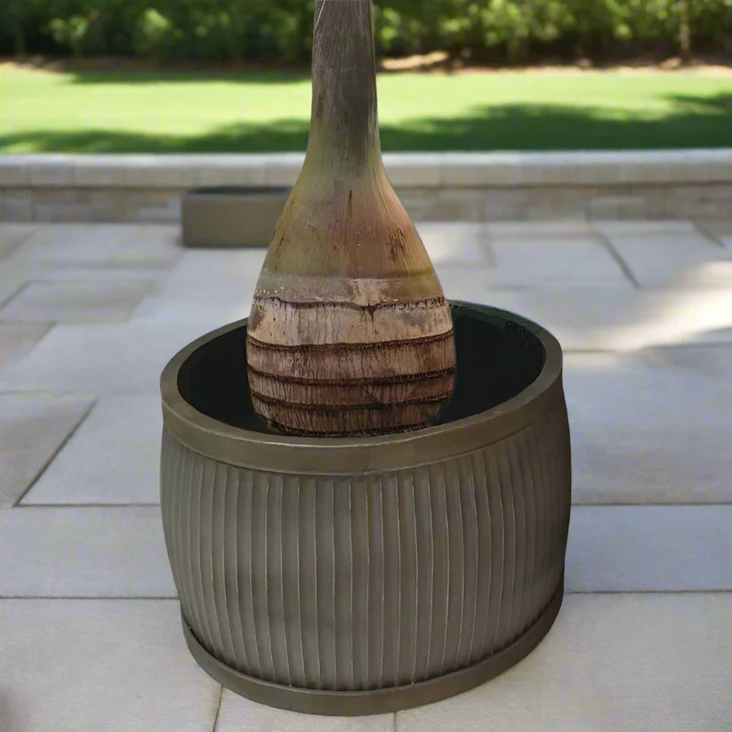 Rustic Elegance: Handmade Galvanized Metal Planter Pot