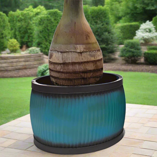 Rustic Elegance: Handmade Galvanized Metal Planter Pot